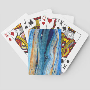 rustic weathered juniper board poker cards