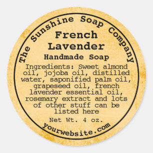 Rustic weathered paper style cosmetic label - 1