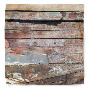 Rustic Weathered Sailboat Wood Planks Nautical Bandana