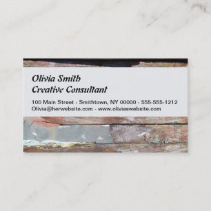 Rustic Weathered Sailboat Wood Planks Nautical Business Card