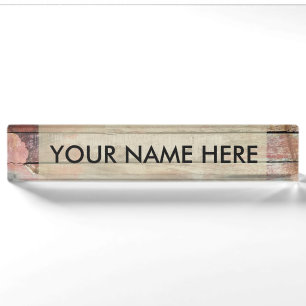 Rustic Weathered Sailboat Wood Planks Nautical Desk Name Plate