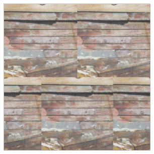 Rustic Weathered Sailboat Wood Planks Nautical Fabric