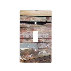 Rustic Weathered Sailboat Wood Planks Nautical Light Switch Cover