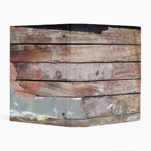 Rustic Weathered Sailboat Wood Planks Nautical Mini Binder