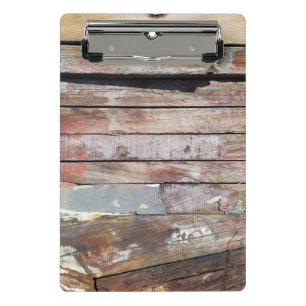 Rustic Weathered Sailboat Wood Planks Nautical Mini Clipboard