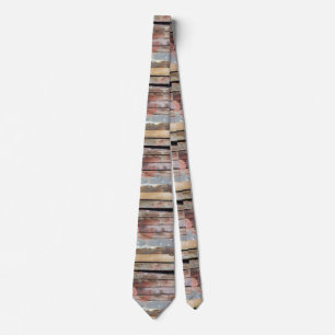 Rustic Weathered Sailboat Wood Planks Nautical Neck Tie