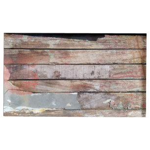 Rustic Weathered Sailboat Wood Planks Nautical Place Card Holder