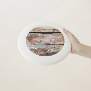 Rustic Weathered Sailboat Wood Planks Nautical Wham-O Frisbee