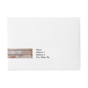Rustic Weathered Sailboat Wood Planks Nautical Wrap Around Address Label