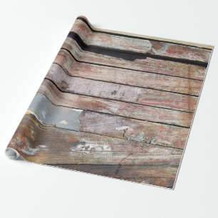 Rustic Weathered Sailboat Wood Planks Nautical Wrapping Paper