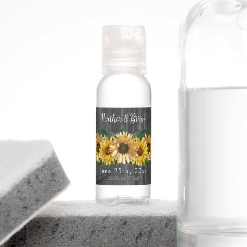 Rustic Weathered Sunflower Hand Sanitizer