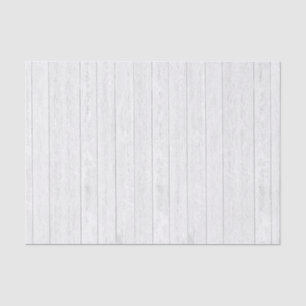 Rustic Weathered White Wood Faux Texture Tissue Paper