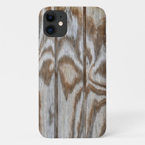 rustic weathered wood abstract iPhone 11 case