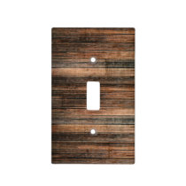 Rustic Weathered Wood Brown Barn Country Farmhouse Light Switch Cover