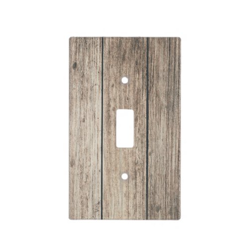Rustic Weathered Wood Farmhouse Barn Country Light Switch Cover