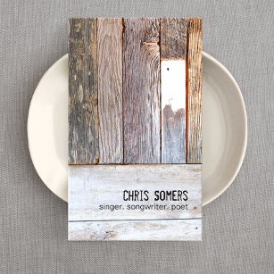 Rustic Weathered Wood Vintage Country Business Card