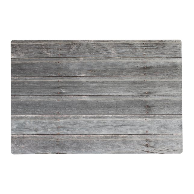 Rustic Weathered Wood Wall Placemat (Front)