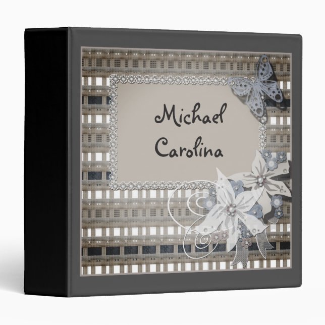 Rustic  , wedding 3 ring binder (Front/Spine)