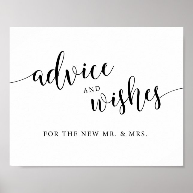 Rustic Wedding Advice and Wishes Sign (Front)