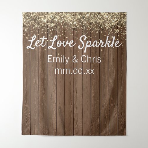 Rustic Wedding Backdrop Let Love Gold Photo Booth