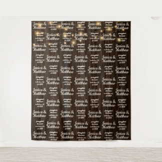 Rustic Wedding Backdrop Step and Repeat Banner