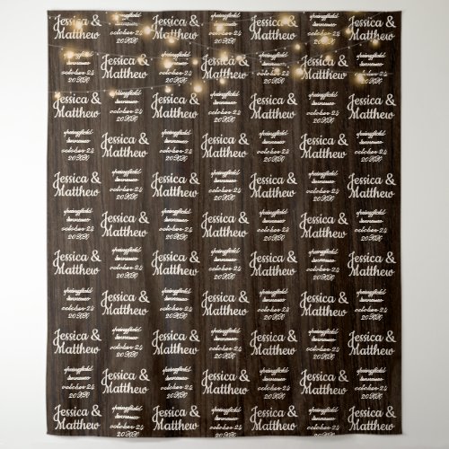 Rustic Wedding Backdrop Step and Repeat Banner