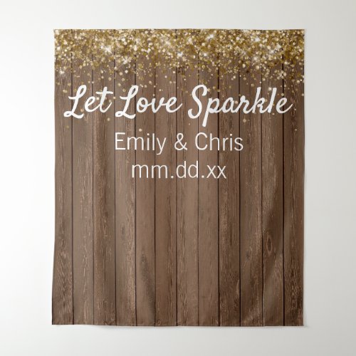 Rustic Wedding Backdrop Wood Sparkle Photo Booth