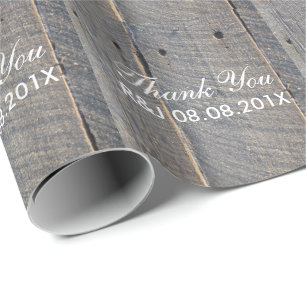 rustic wedding barn wood country wedding favor wrapping paper