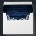 Rustic Wedding Blue Wood and Lace Envelope<br><div class="desc">Rustic Wedding Blue Wood and Lace Invitation Envelope</div>