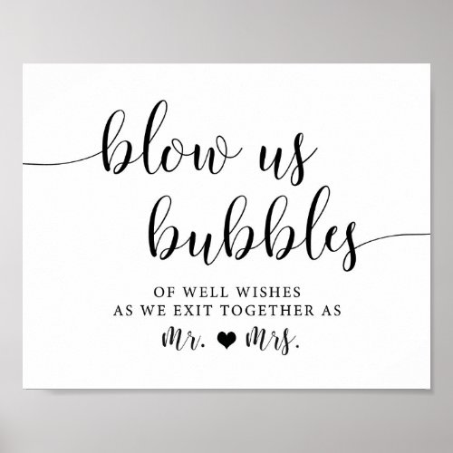Rustic Wedding Bubbles Send Off Sign