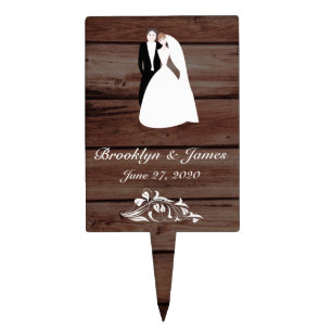 Rustic Wedding Cake Toppers Flower Decor