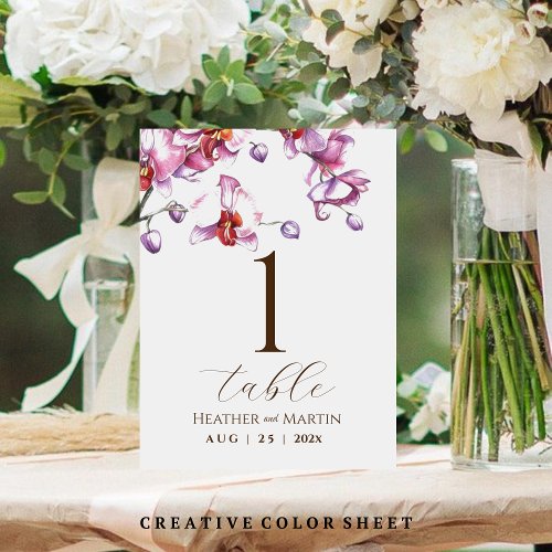 Rustic Wedding Calligraphy Script Table Number
