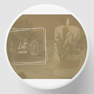 Rustic Wedding Candle – Rosemary & Purple Floral D Mini Candle Favors