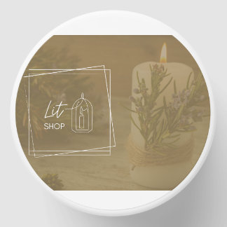 Rustic Wedding Candle – Rosemary & Purple Floral D Mini Candle Favors