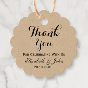 Rustic Wedding Custom Thank You Favor Tags