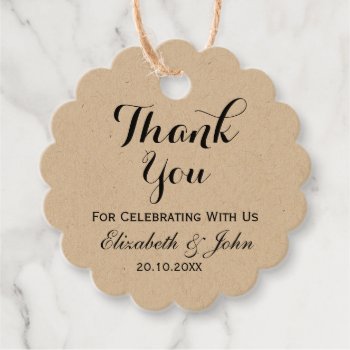 Rustic Wedding Custom Thank You Favor Tags by HasCreations at Zazzle