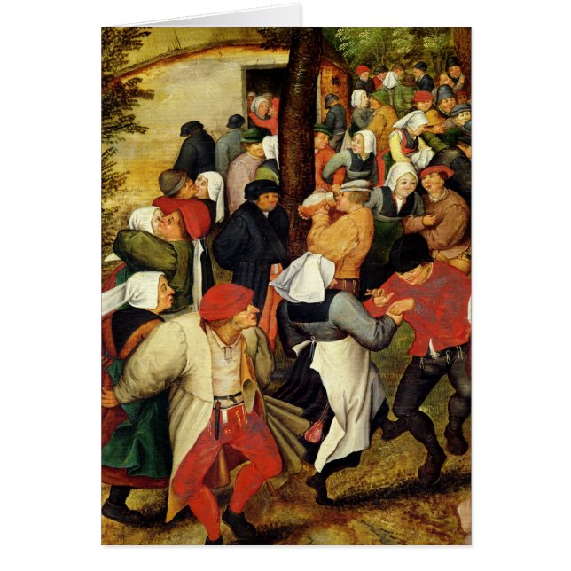 Rustic Wedding, detail of people dancing Cards (Front)