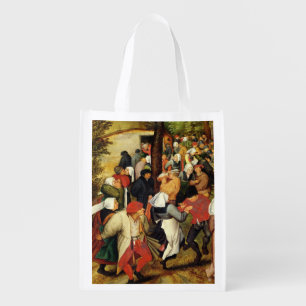Rustic Wedding, detail of people dancing Grocery Bag