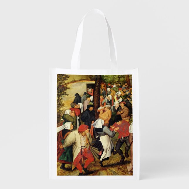 Rustic Wedding, detail of people dancing Grocery Bag (Front)