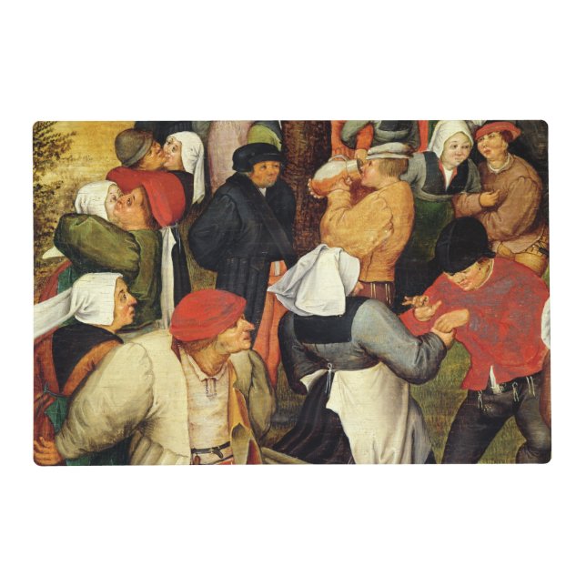 Rustic Wedding, detail of people dancing Placemat (Front)