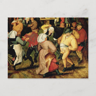 Rustic Wedding, detail of people dancing Postcard