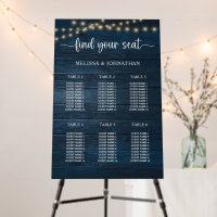 Rustic Wedding Dinner Guest Seating Chart