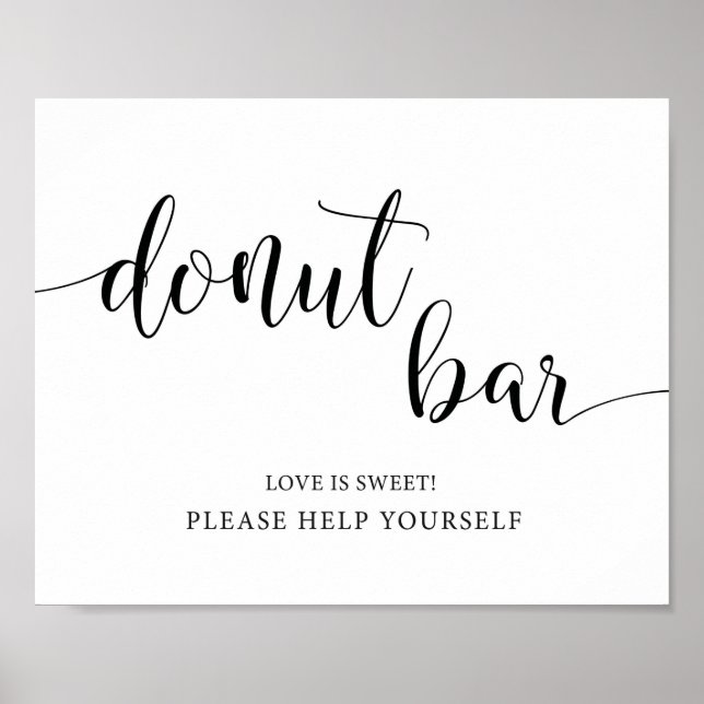 Rustic Wedding Donut Bar Sign (Front)