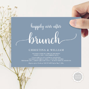 Rustic Wedding Elopement Happily Ever After Brunch Invitation