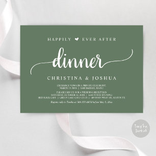 Rustic Wedding Elopement Happily Ever After Dinner Invitation