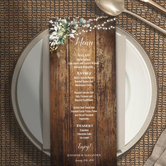 Rustic Wedding Eucalyptus Menu (Creator Uploaded)