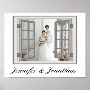 Rustic Wedding Fabulous Photo Template Poster