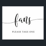 Rustic Wedding Fans Please Take One Sign<br><div class="desc">Rustic Wedding Fans Please Take One Sign</div>