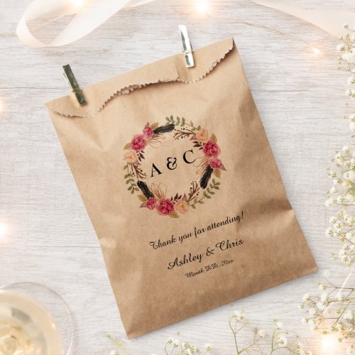 Rustic Wedding Favor Bags Boho Wedding Treat Bag