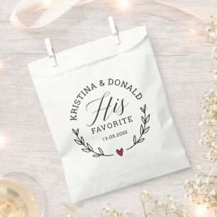 Rustic Wedding Favor His Favorite Favor Bag